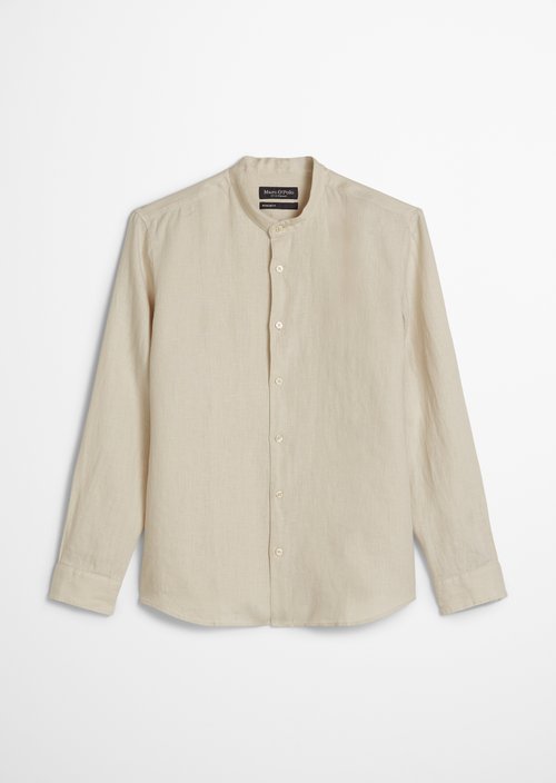 Regular stand-up collar shirt — Light Oat