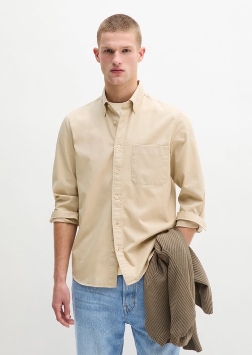 Button-down shirt regular — Light Oat