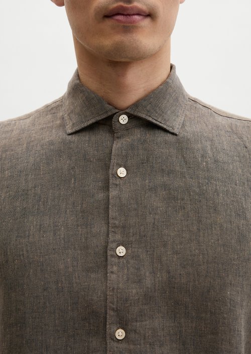 Shark collar shirt shaped — Dark Blue