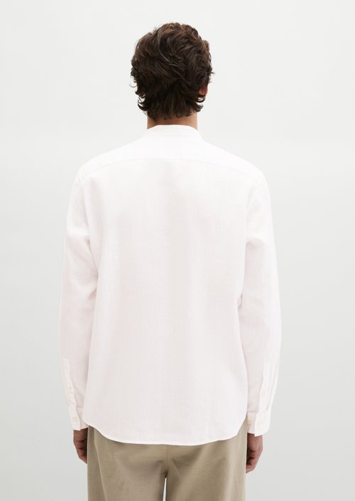 Regular stand-up collar shirt — White
