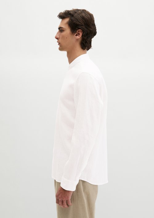 Regular stand-up collar shirt — White