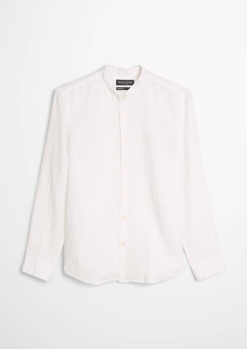 Stehkragen-Hemd regular White in freigestellter Ansicht ohne Model