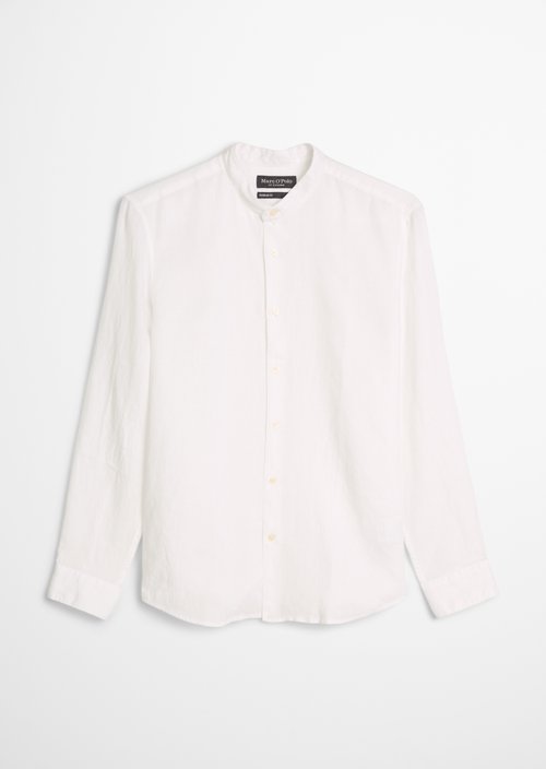 Regular stand-up collar shirt — White