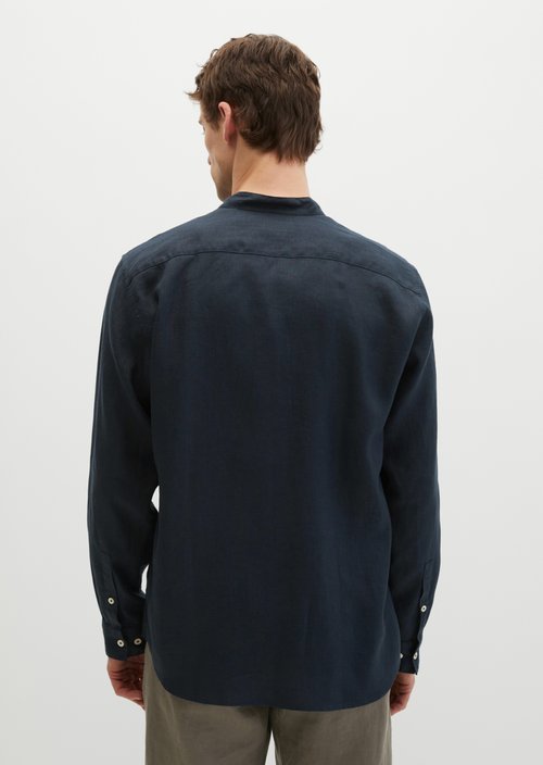 Regular stand-up collar shirt — Dark Navy