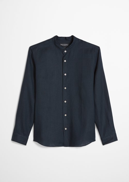 Regular stand-up collar shirt — Dark Navy