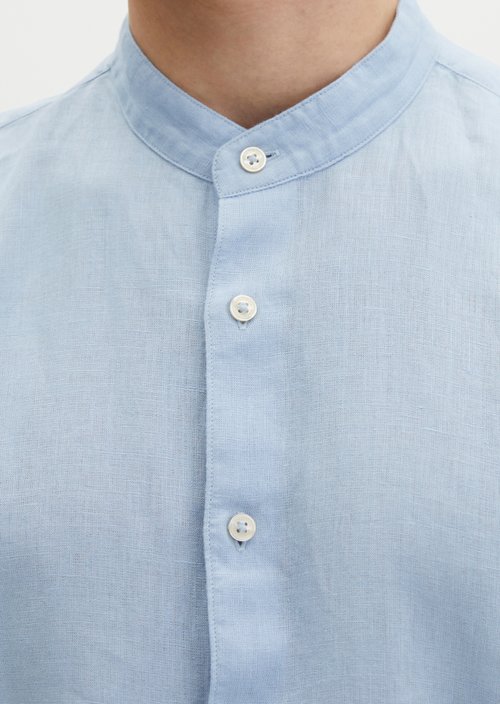 Regular stand-up collar shirt — Dusted Blue