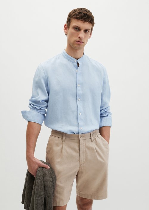 Regular stand-up collar shirt — Dusted Blue