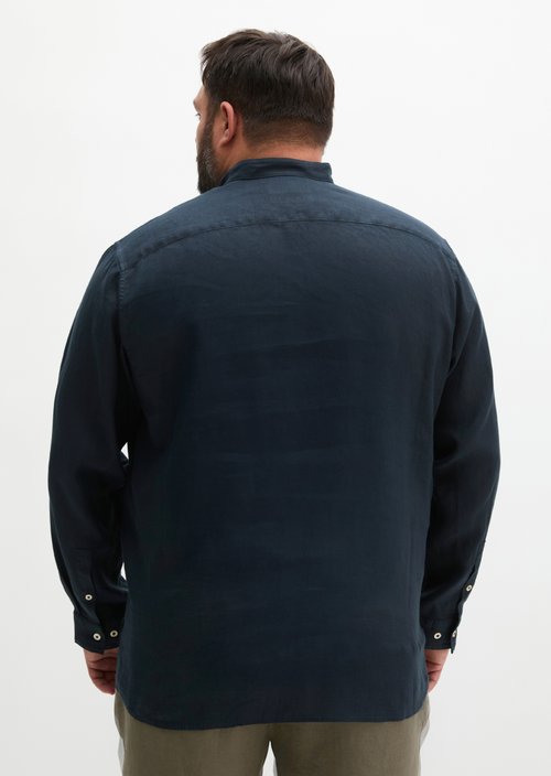 Regular stand-up collar shirt — Dark Navy