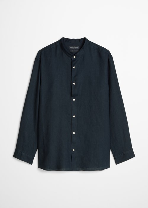 Regular stand-up collar shirt — Dark Navy
