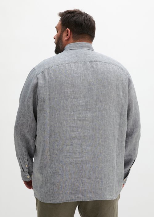 Shark collar shirt shaped — Medium Blue