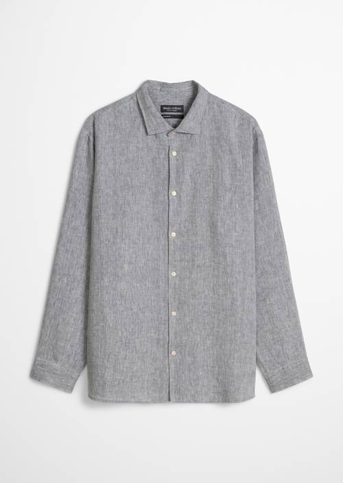 Chemise à col requin shaped Medium Blue en vue isolée sans mannequin