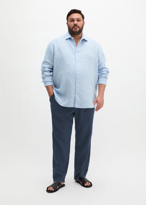 Shark collar shirt shaped — Light Blue