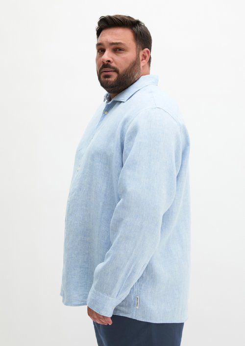 Shark collar shirt shaped — Light Blue