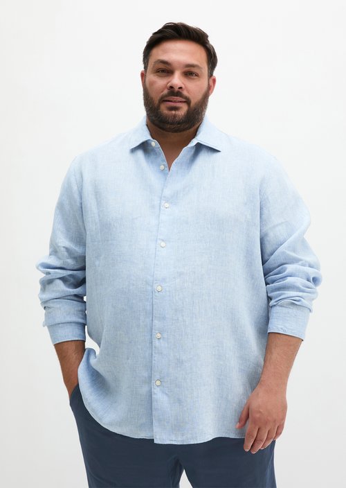 Shark collar shirt shaped — Light Blue