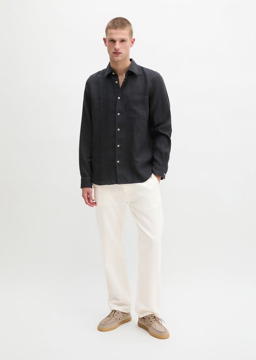 Kent collar shirt regular — Black