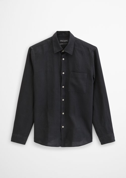 Kent collar shirt regular — Black