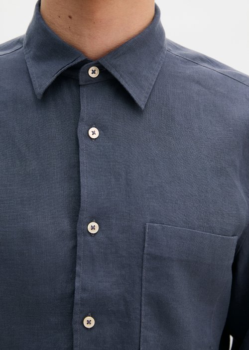 Kent collar shirt regular — Faded Blue