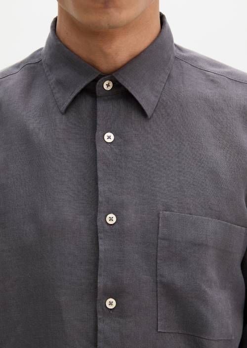 Kent collar shirt regular Grey Morn in detail view