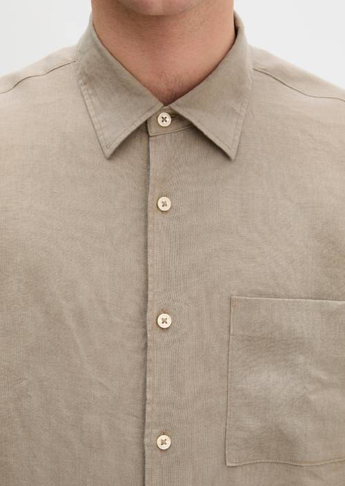 Kent collar shirt regular Charleston Gray in detail view