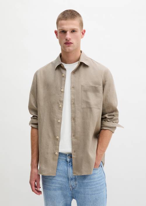 Kent collar shirt regular Charleston Gray in front view