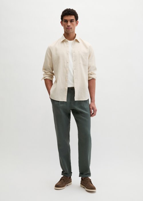 Kent collar shirt regular — Light Oat