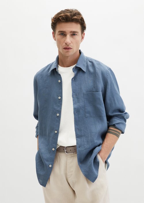 Kent collar shirt regular — Stormy Blue