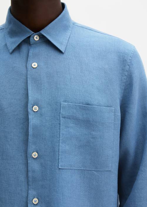 Kent collar shirt regular Provincial Blue in detail view