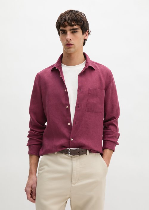 Kent collar shirt regular — Acai Red