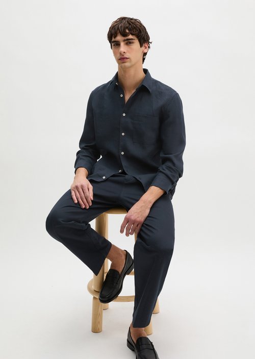 Kent collar shirt regular — Dark Navy