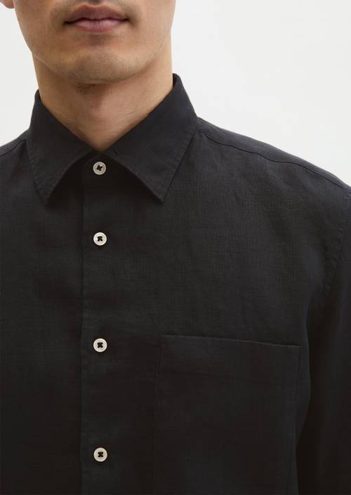 Chemise à manches courtes regular Black en vue détaillée