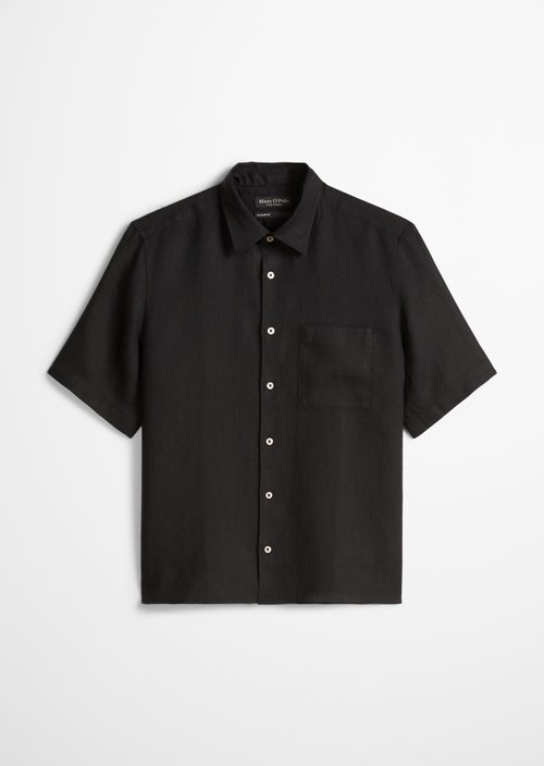 Regular short-sleeved shirt — Black