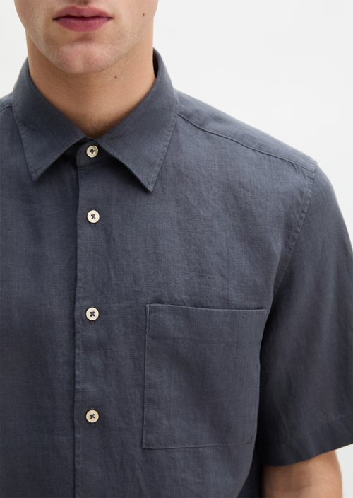 Regular short-sleeved shirt — Faded Blue