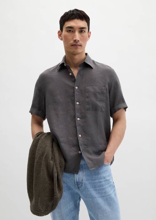 Chemise à manches courtes regular Grey Morn en vue de face