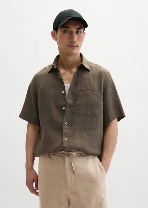 Chemise à manches courtes regular Dark Nickle en vue de face