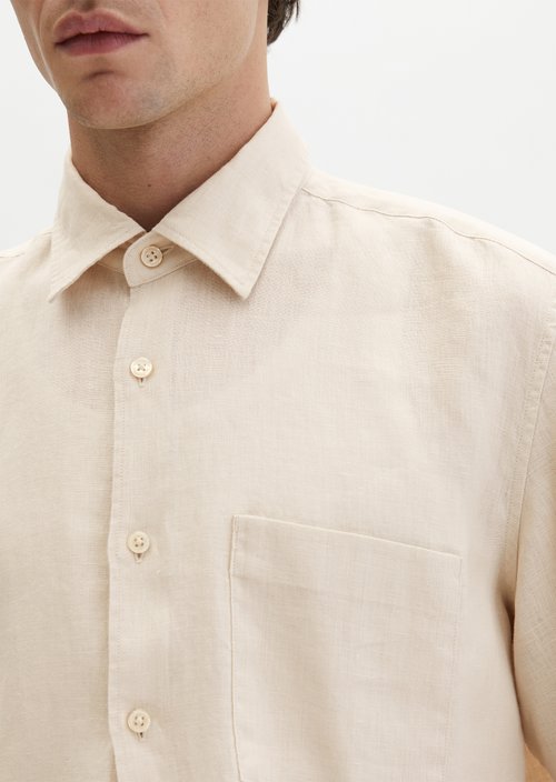 Regular short-sleeved shirt — Light Oat