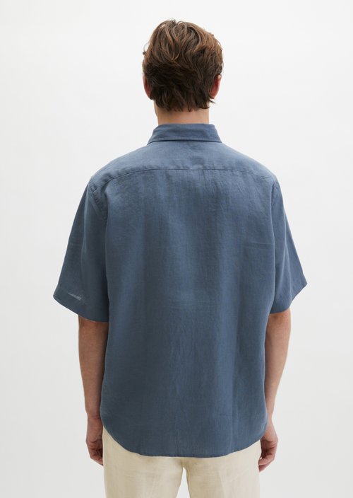 Regular short-sleeved shirt — Stormy Blue