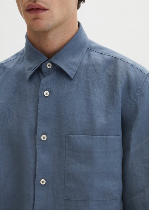 Regular short-sleeved shirt — Stormy Blue