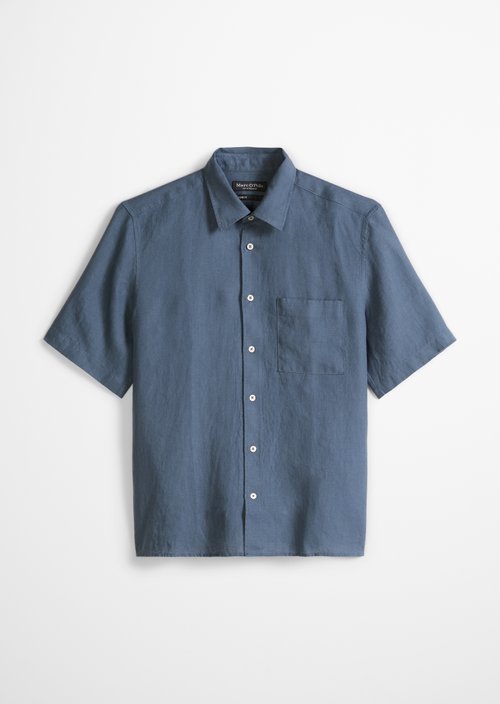 Regular short-sleeved shirt — Stormy Blue