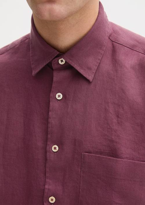 Chemise à manches courtes regular Acai Red en vue détaillée