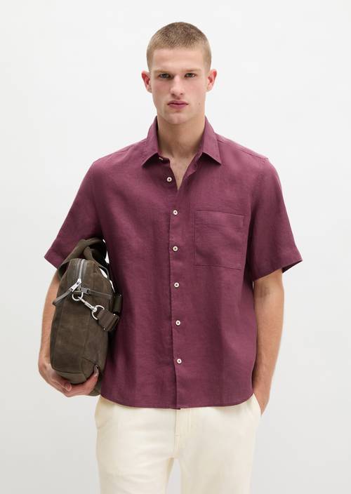 Chemise à manches courtes regular Acai Red en vue de face