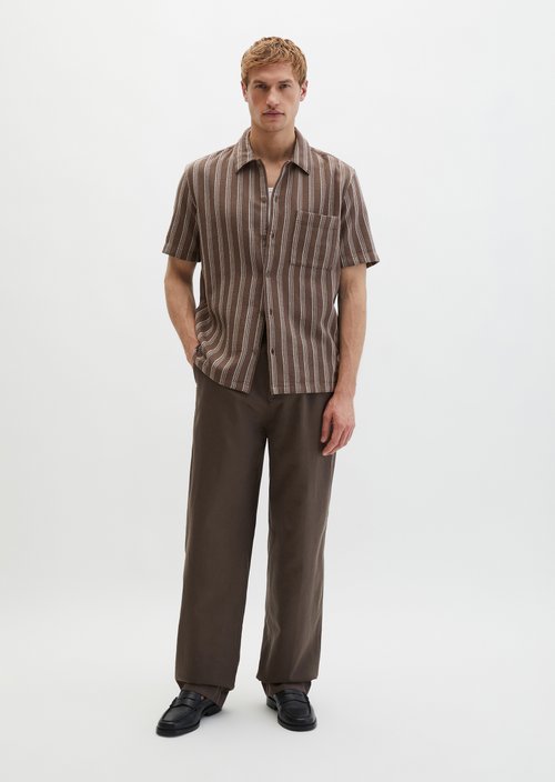 Regular short-sleeved shirt — Light Brown