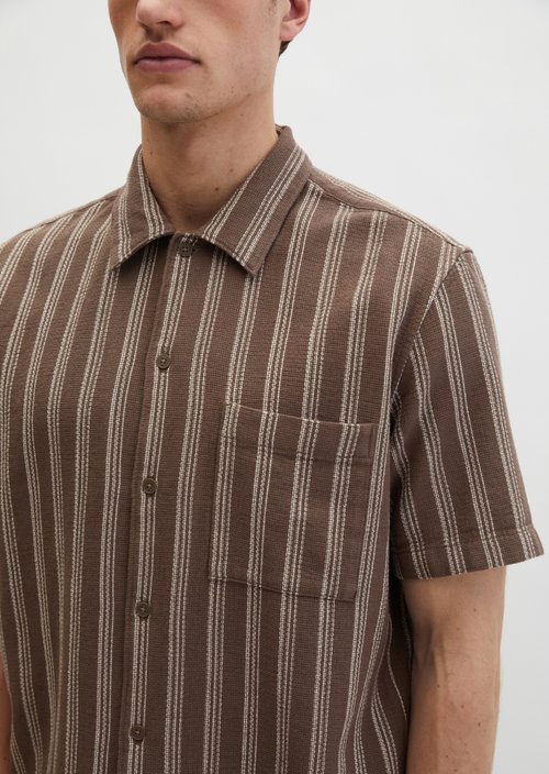 Regular short-sleeved shirt — Light Brown