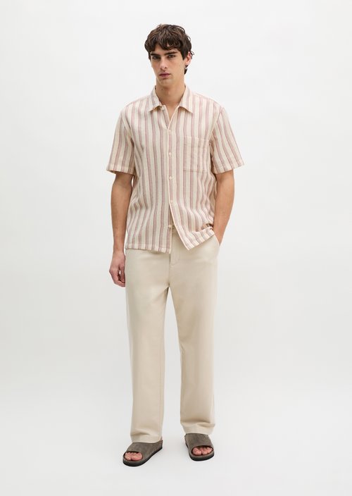 Regular short-sleeved shirt — Light Beige