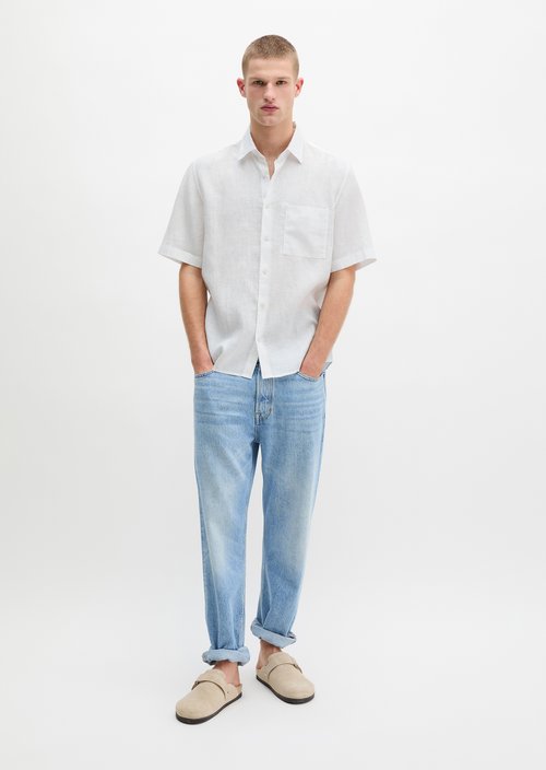 Regular short-sleeved shirt — White