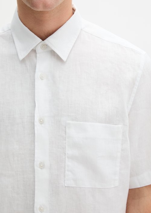 Regular short-sleeved shirt — White