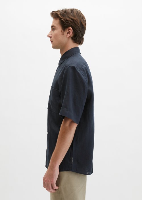 Regular short-sleeved shirt — Dark Navy