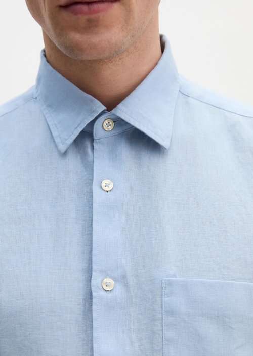 Regular short-sleeved shirt — Dusted Blue