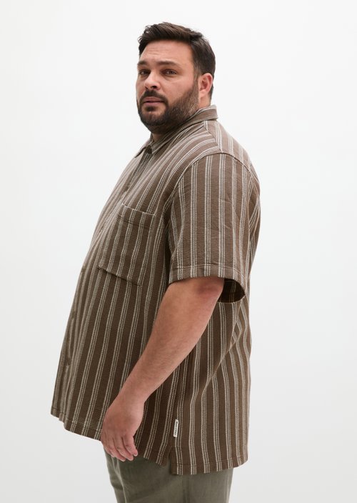 Regular short-sleeved shirt — Light Brown