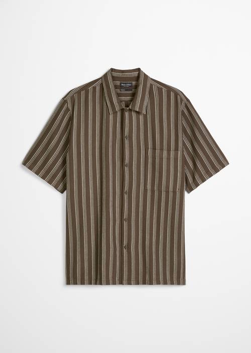 Camicia regolare a maniche corte Light Brown in vista isolata senza modella