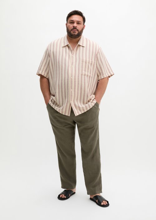 Regular short-sleeved shirt — Light Beige